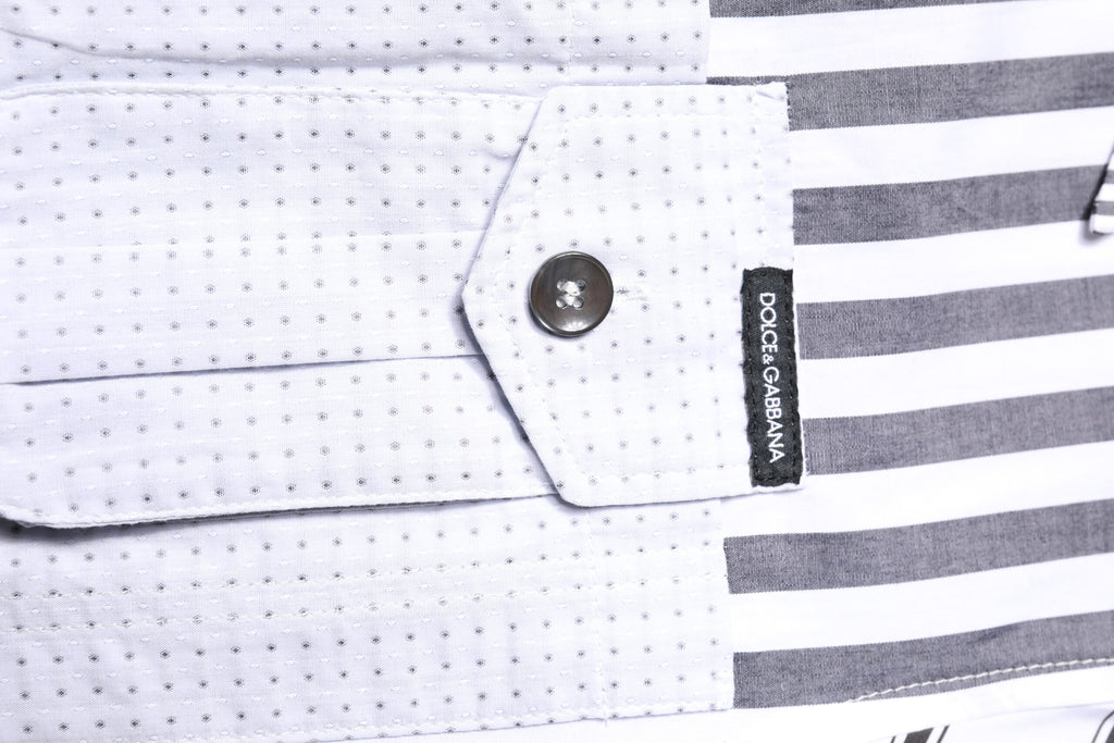 Dolce & Gabbana Mehrfarbig gestreiftes Button Down Freizeithemd