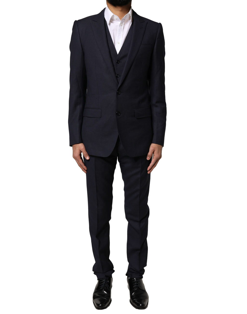 Dolce & Gabbana Schwarzer Fantasy MARTINI 3 Stück Formal Anzug
