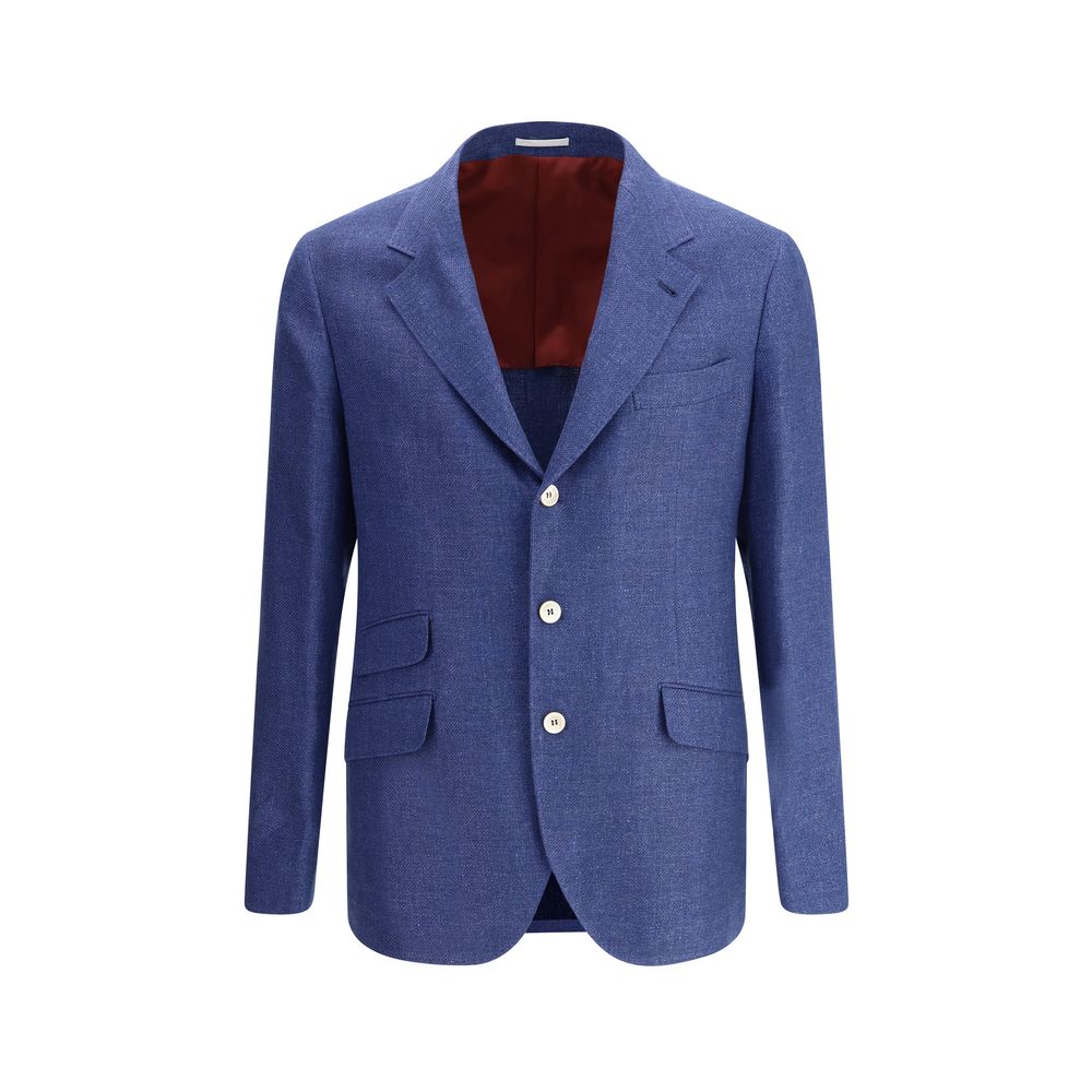 Brunello Cucinelli Blazer-Jacke aus Leinen