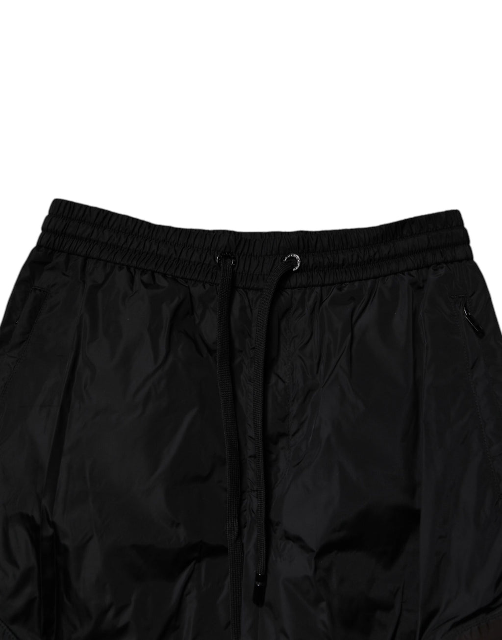 Dolce & Gabbana Schwarze Nylon Cargo Jogger Männer Sweatpants Hosen