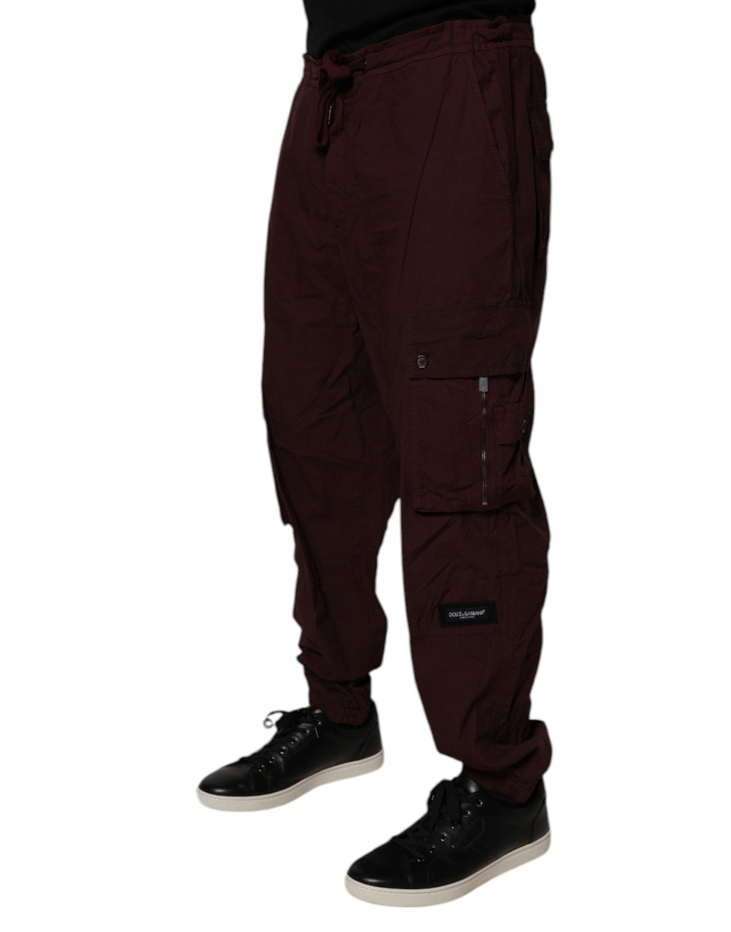 Dolce & Gabbana Kastanienbraune Baumwoll-Cargo-Jogger-Sweatpants-Hose