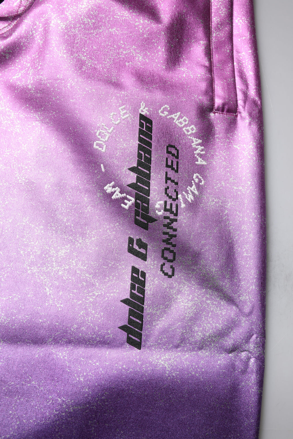 Dolce & Gabbana Rosa lila zweifarbige Jogger-Sweatpants Hosen