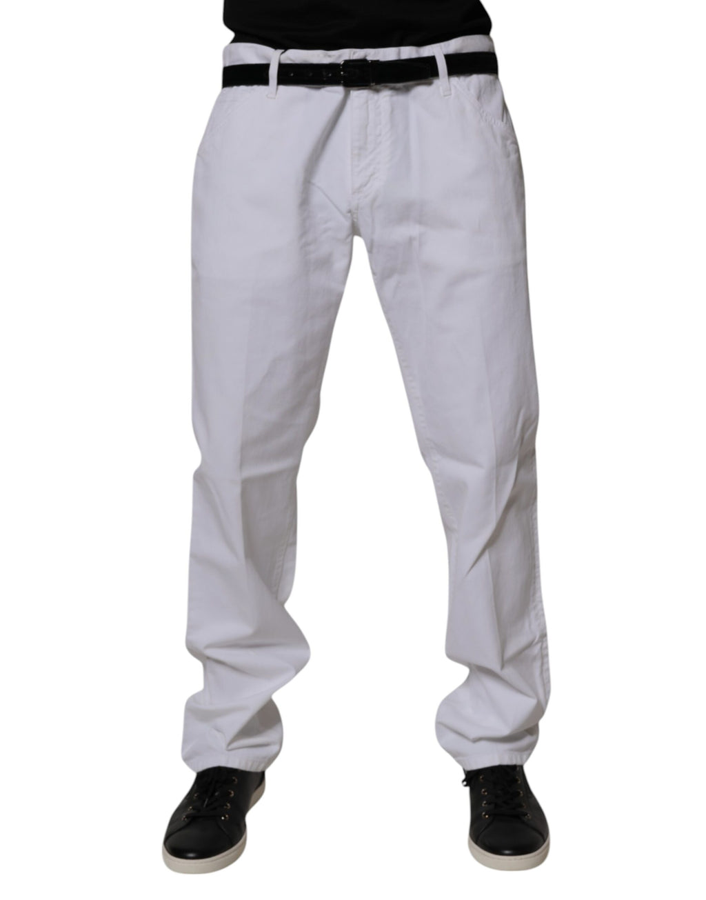 Dolce & Gabbana Weiße Baumwolle Gerade Männer Denim Jeans