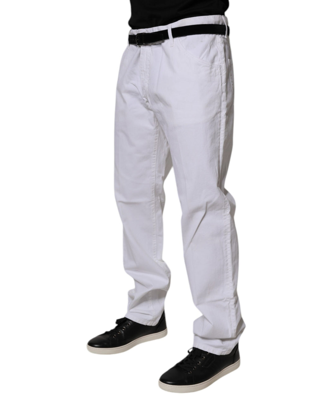 Dolce & Gabbana Weiße Baumwolle Gerade Männer Denim Jeans