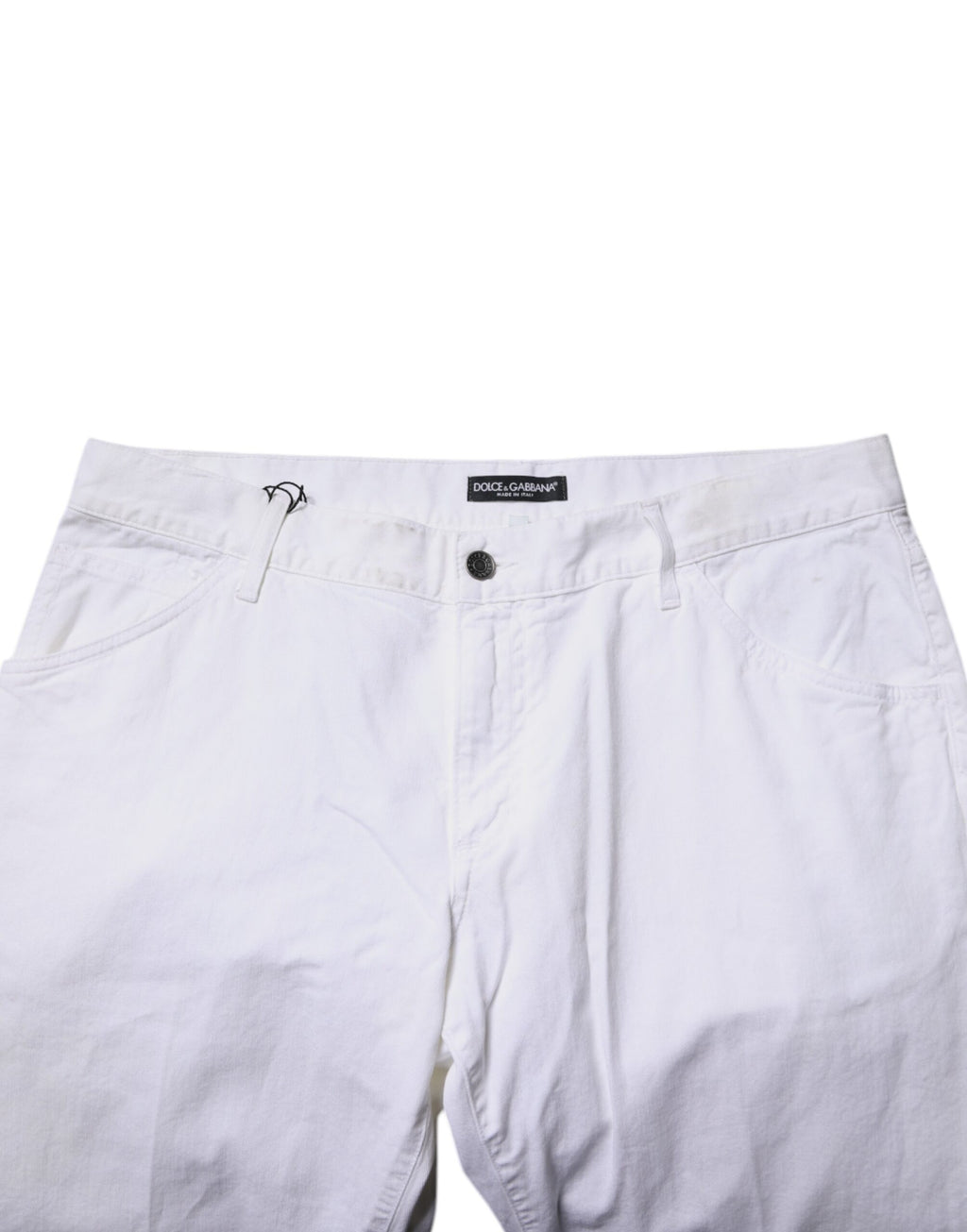 Dolce & Gabbana Weiße Baumwolle Gerade Männer Denim Jeans