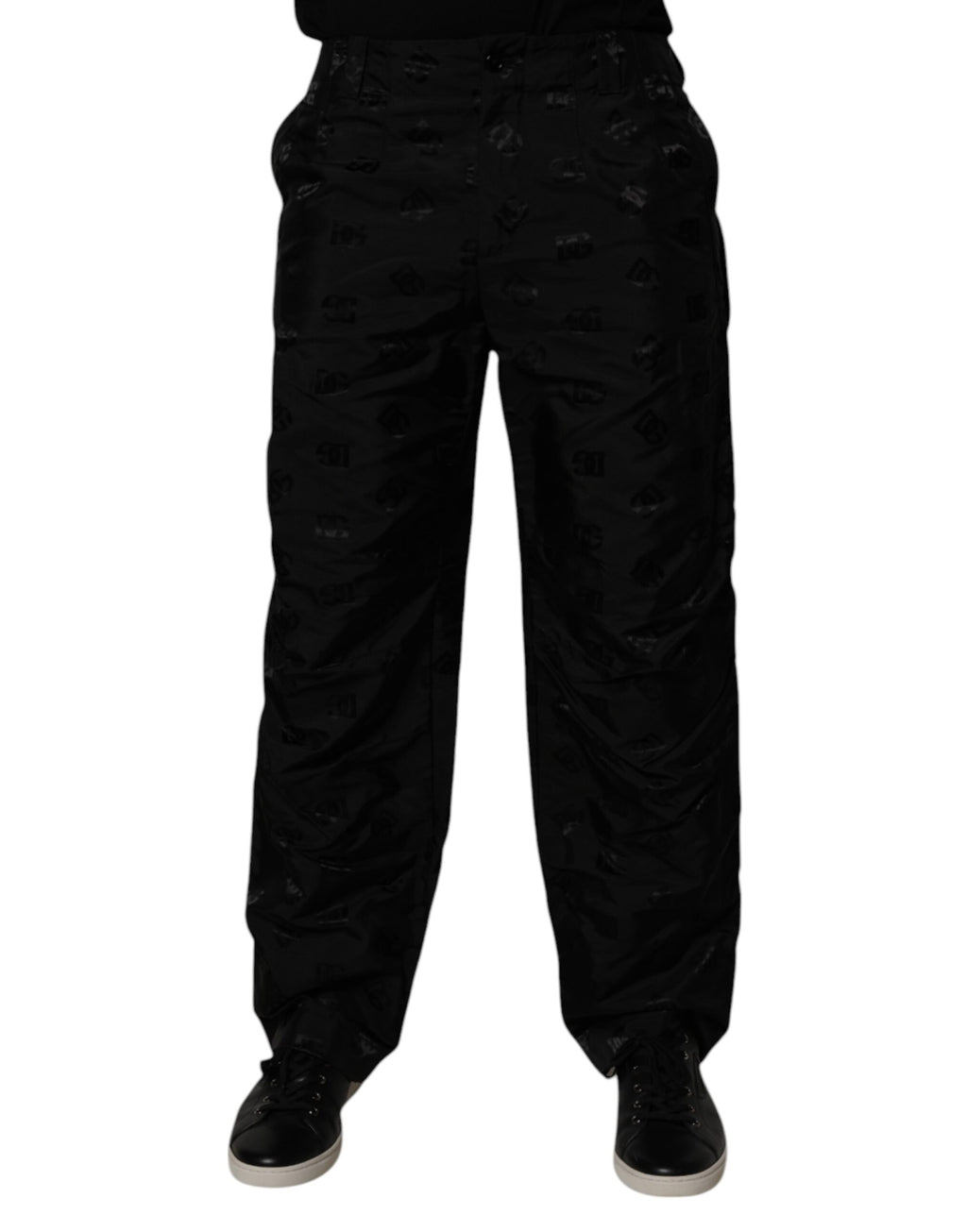Dolce & Gabbana Schwarze Logo-Monogramm-Hose