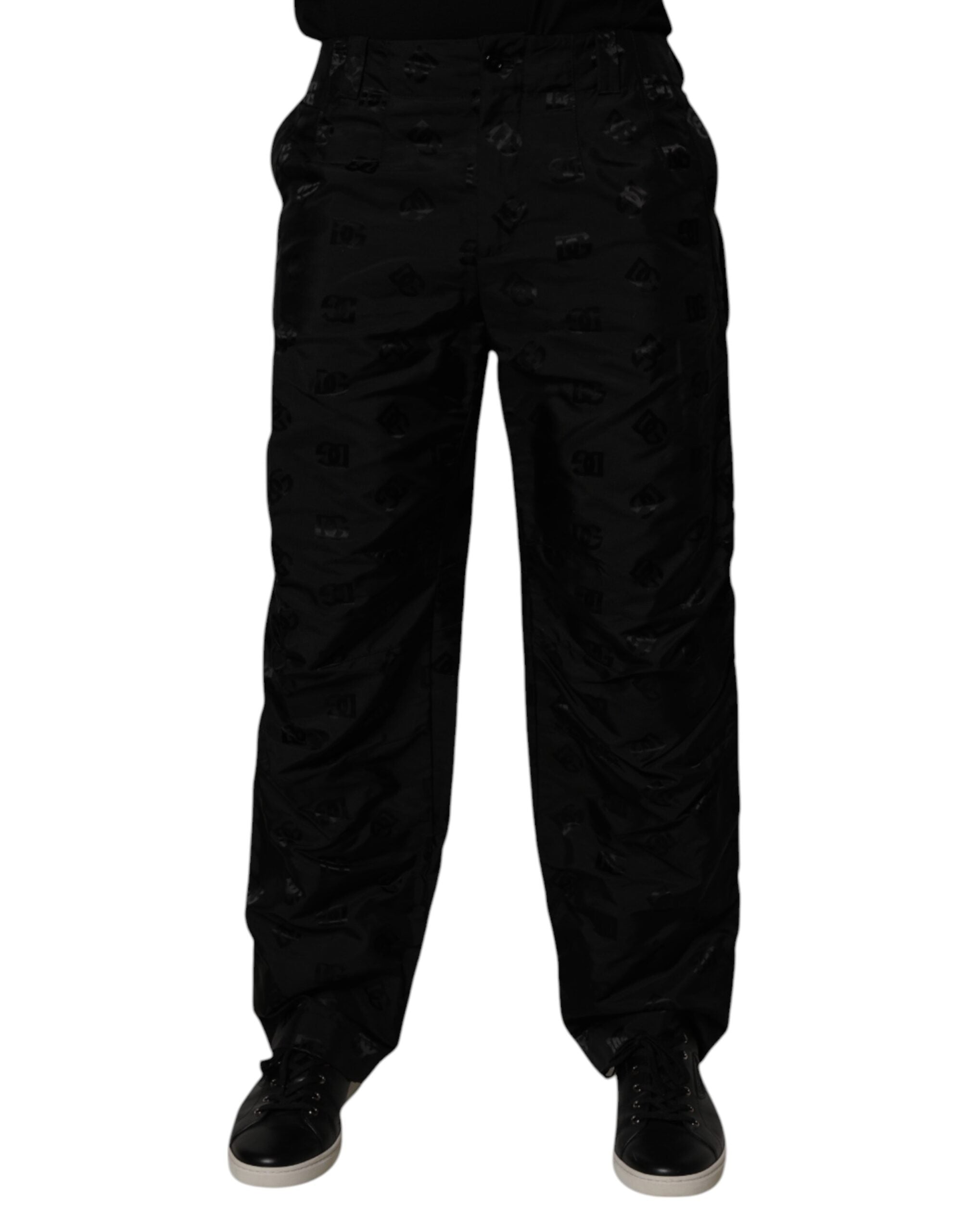 Dolce & Gabbana Schwarze Logo-Monogramm-Hose