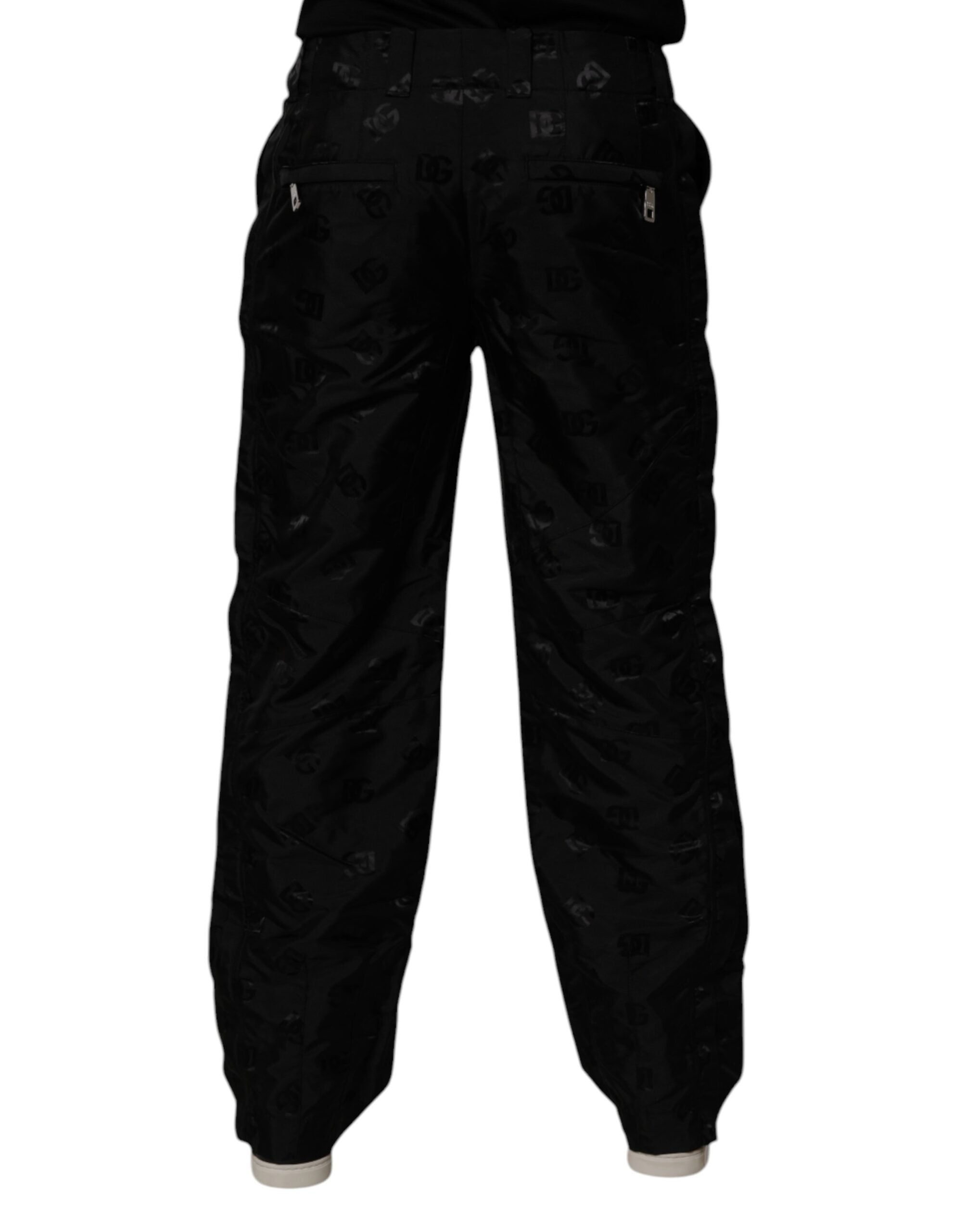 Dolce & Gabbana Schwarze Logo-Monogramm-Hose