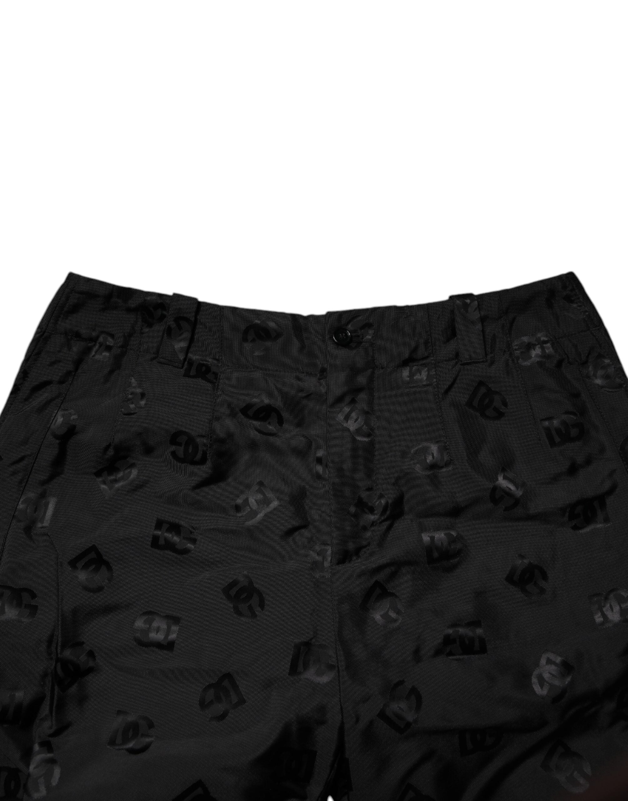 Dolce & Gabbana Schwarze Logo-Monogramm-Hose