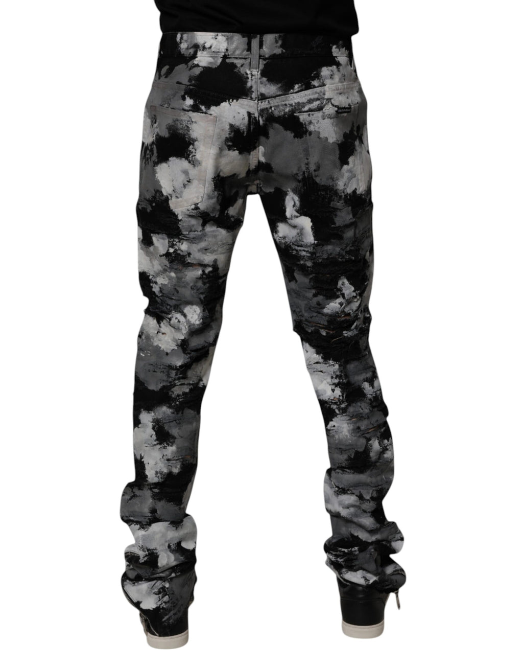 Dolce & Gabbana Multicolor Camouflage Zerrissene Skinny Denim Jeans