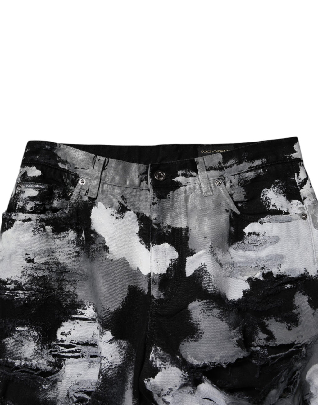 Dolce & Gabbana Multicolor Camouflage Zerrissene Skinny Denim Jeans