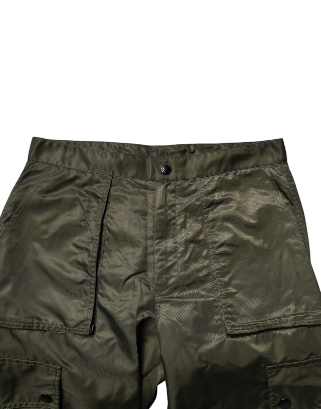 Dolce & Gabbana Dunkelgrüne Nylon Cargo-Hose