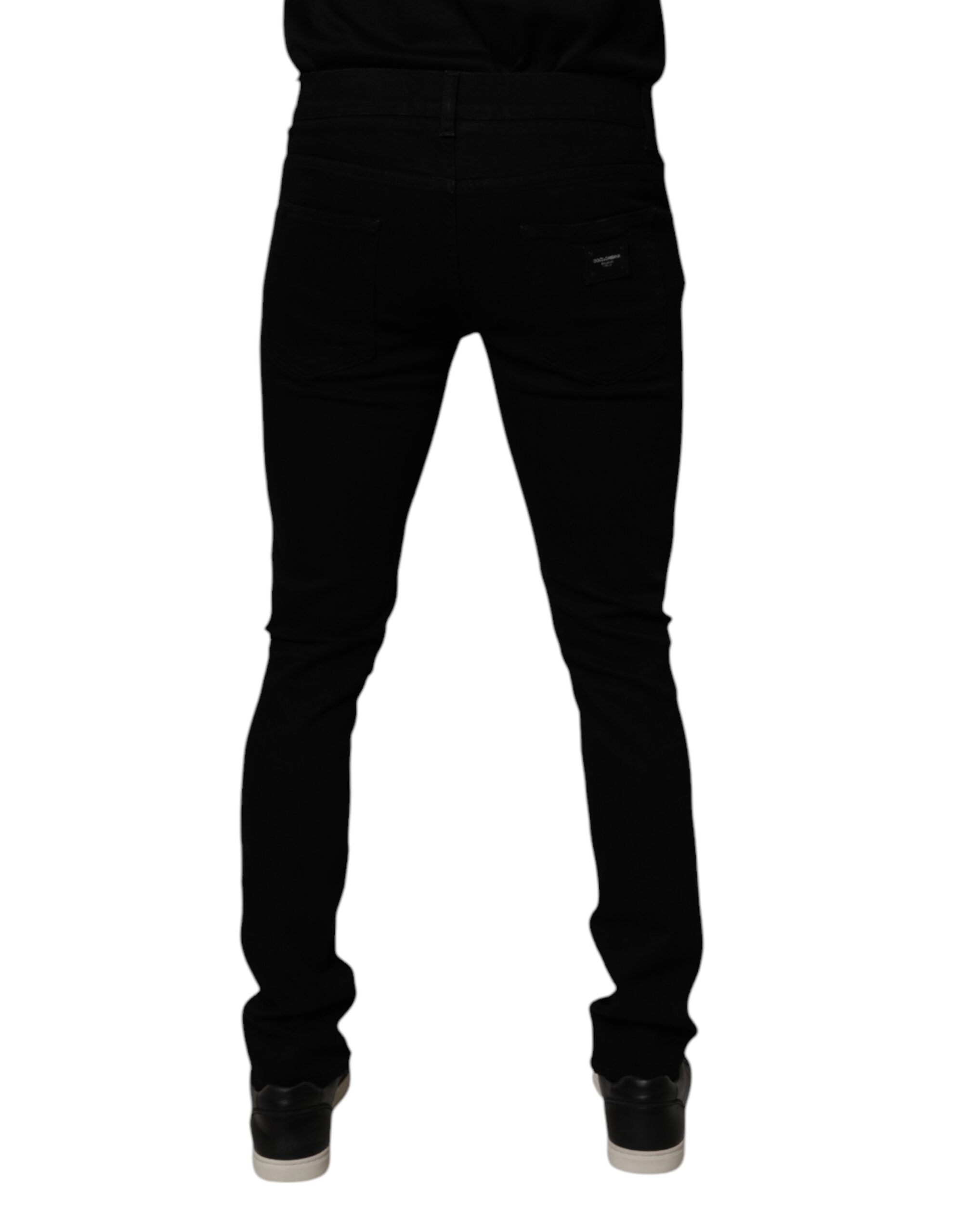 Dolce & Gabbana Schwarze Baumwoll-Stretch-Skinny-Denim-Jeans für Männer