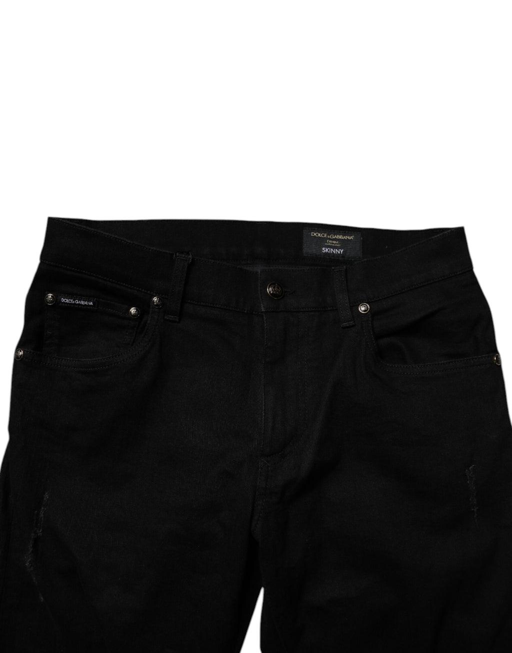 Dolce & Gabbana Schwarze Baumwoll-Stretch-Skinny-Denim-Jeans für Männer