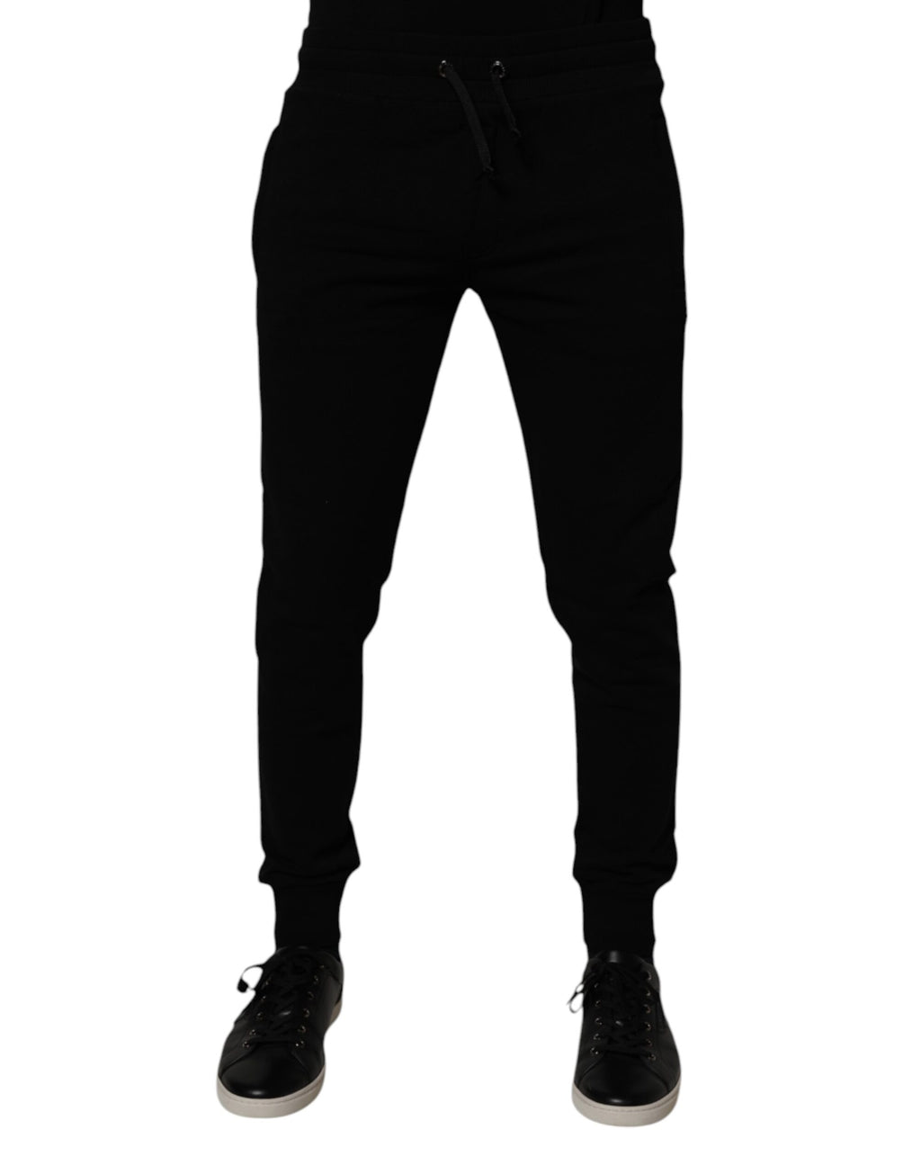 Dolce & Gabbana Schwarze Baumwoll-Jogger-Sweatpants-Hose