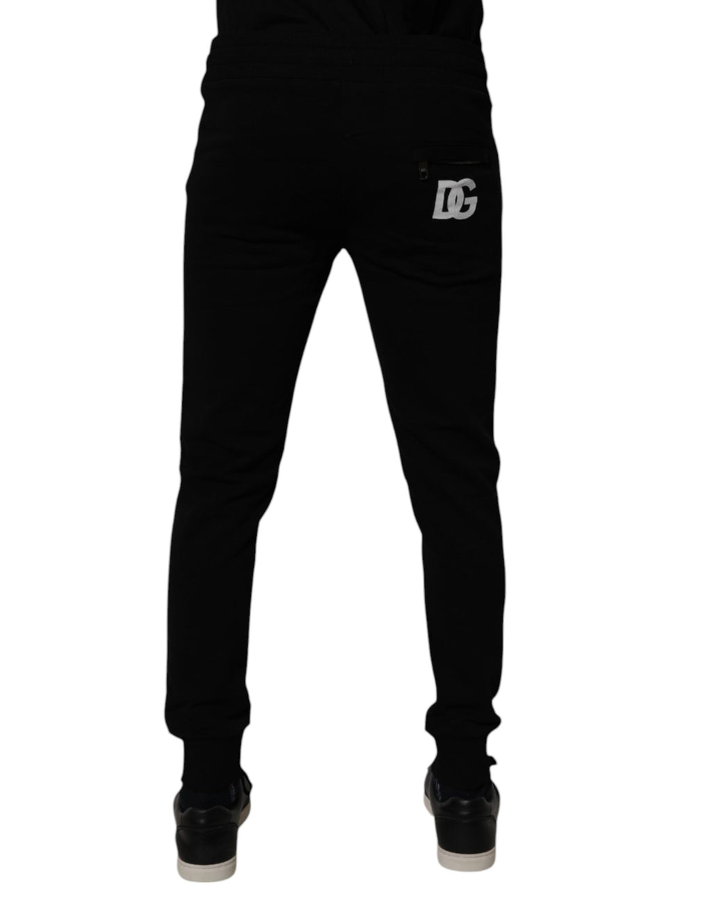 Dolce & Gabbana Schwarze Baumwoll-Jogger-Sweatpants-Hose