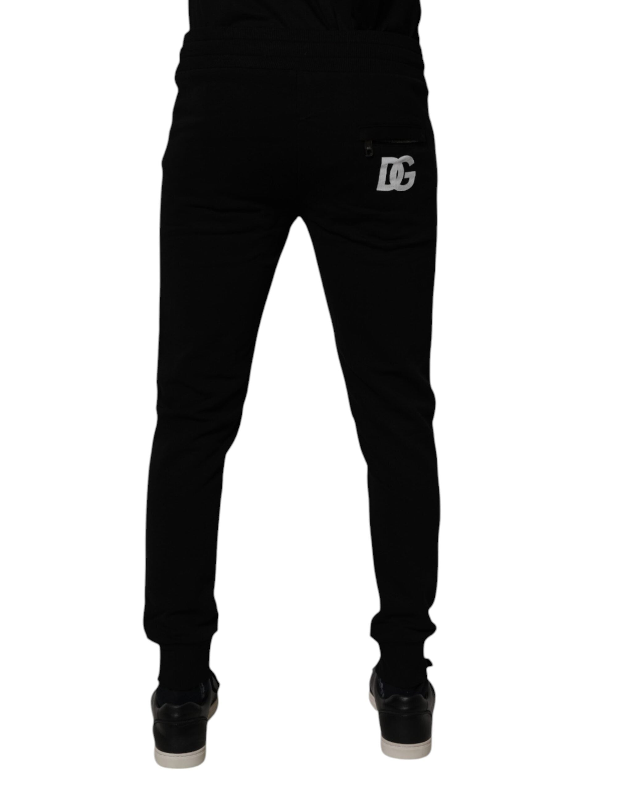 Dolce & Gabbana Schwarze Baumwoll-Jogger-Sweatpants-Hose