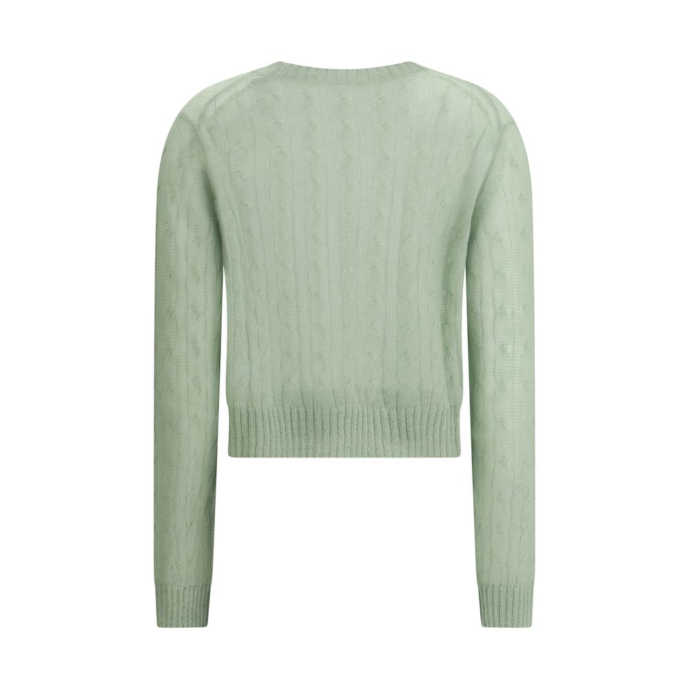 Brunello Cucinelli Pullover aus Mohair und Wolle mit Zopfmuster