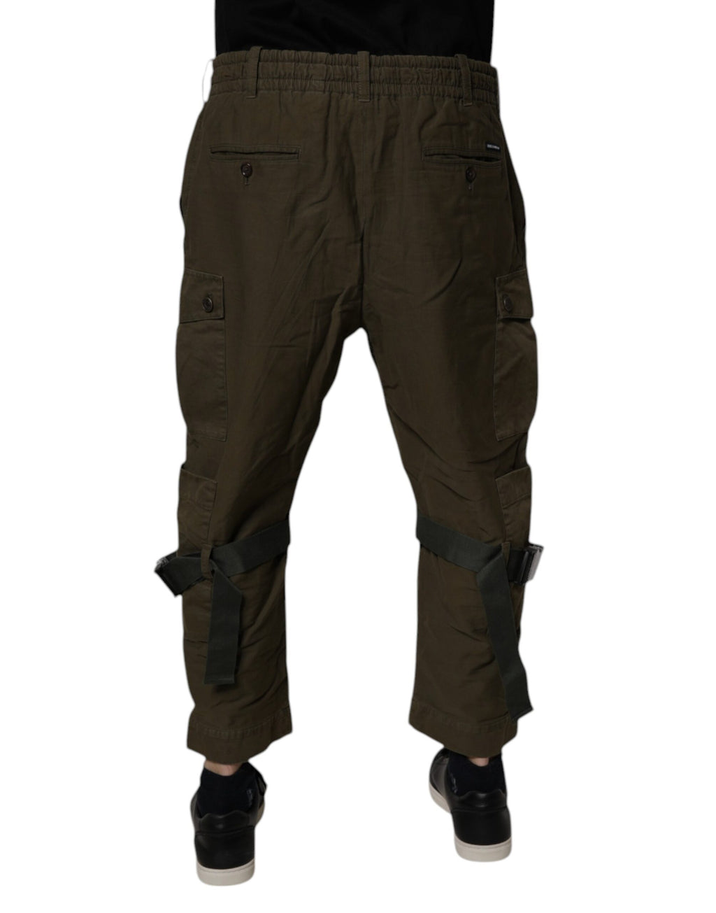 Dolce & Gabbana Braune Baumwoll-Stretch-Cargo-Hose