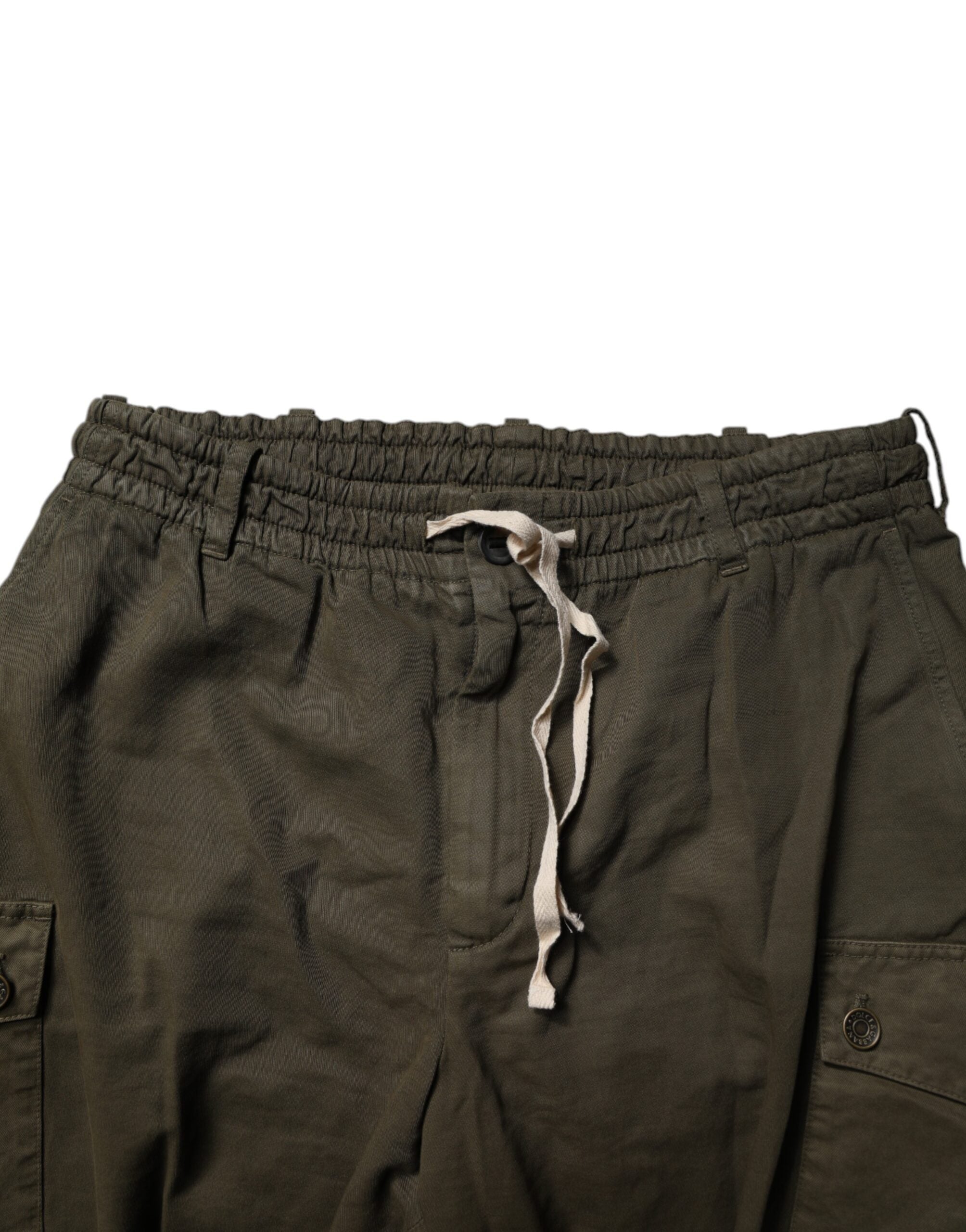 Dolce & Gabbana Braune Baumwoll-Stretch-Cargo-Hose