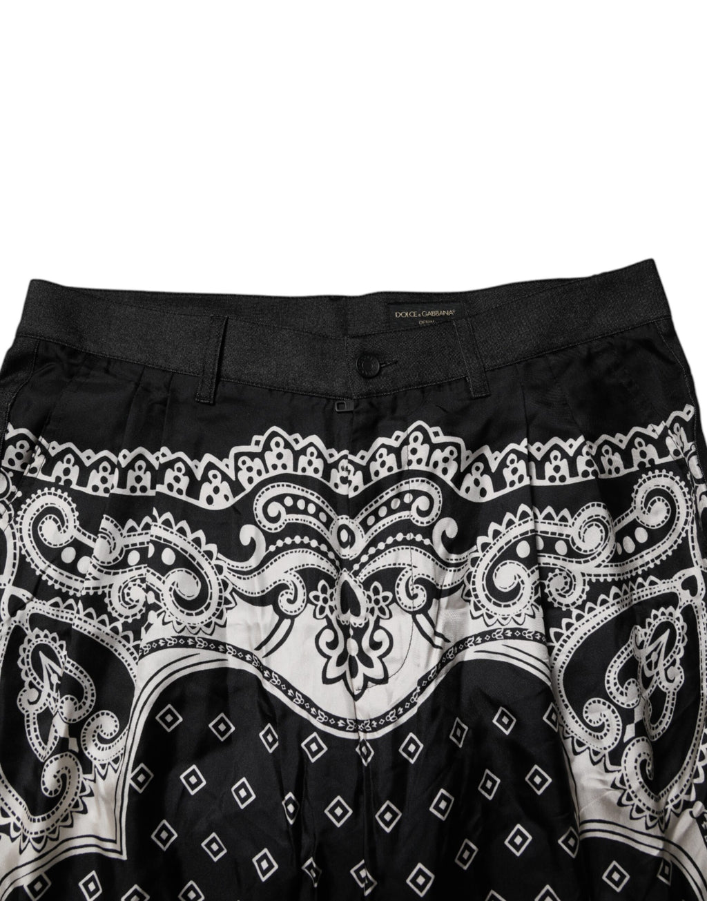 Dolce & Gabbana Schwarze Bandana Baumwolle Skinny Denim Jeans