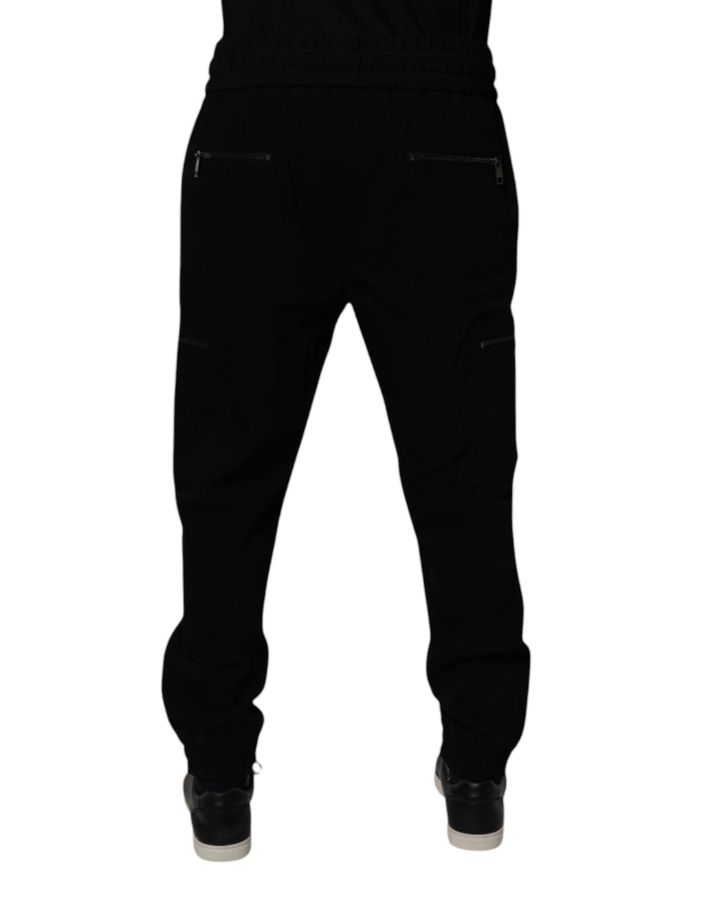 Dolce & Gabbana Schwarze Woll-Stretch-Jogger-Hose