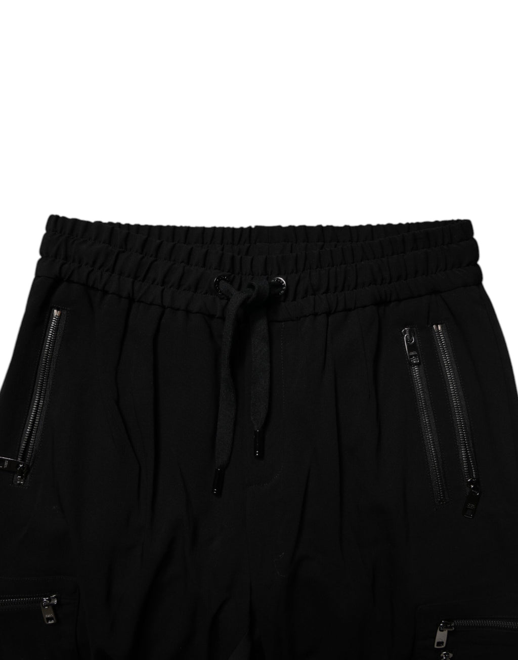Dolce & Gabbana Schwarze Woll-Stretch-Jogger-Hose