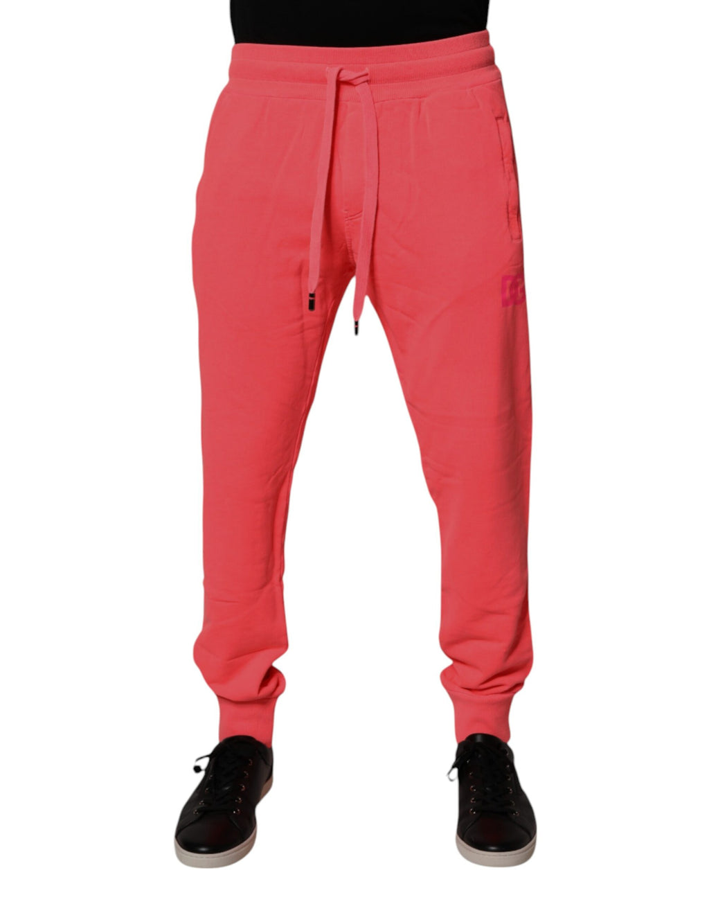 Dolce & Gabbana Neonrote Baumwoll-Jogginghose für Männer Sweatpants Hose