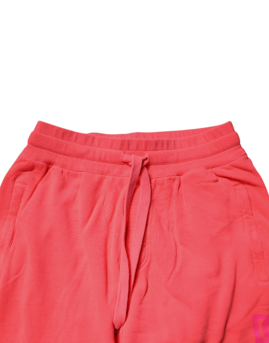 Dolce & Gabbana Neonrote Baumwoll-Jogginghose für Männer Sweatpants Hose
