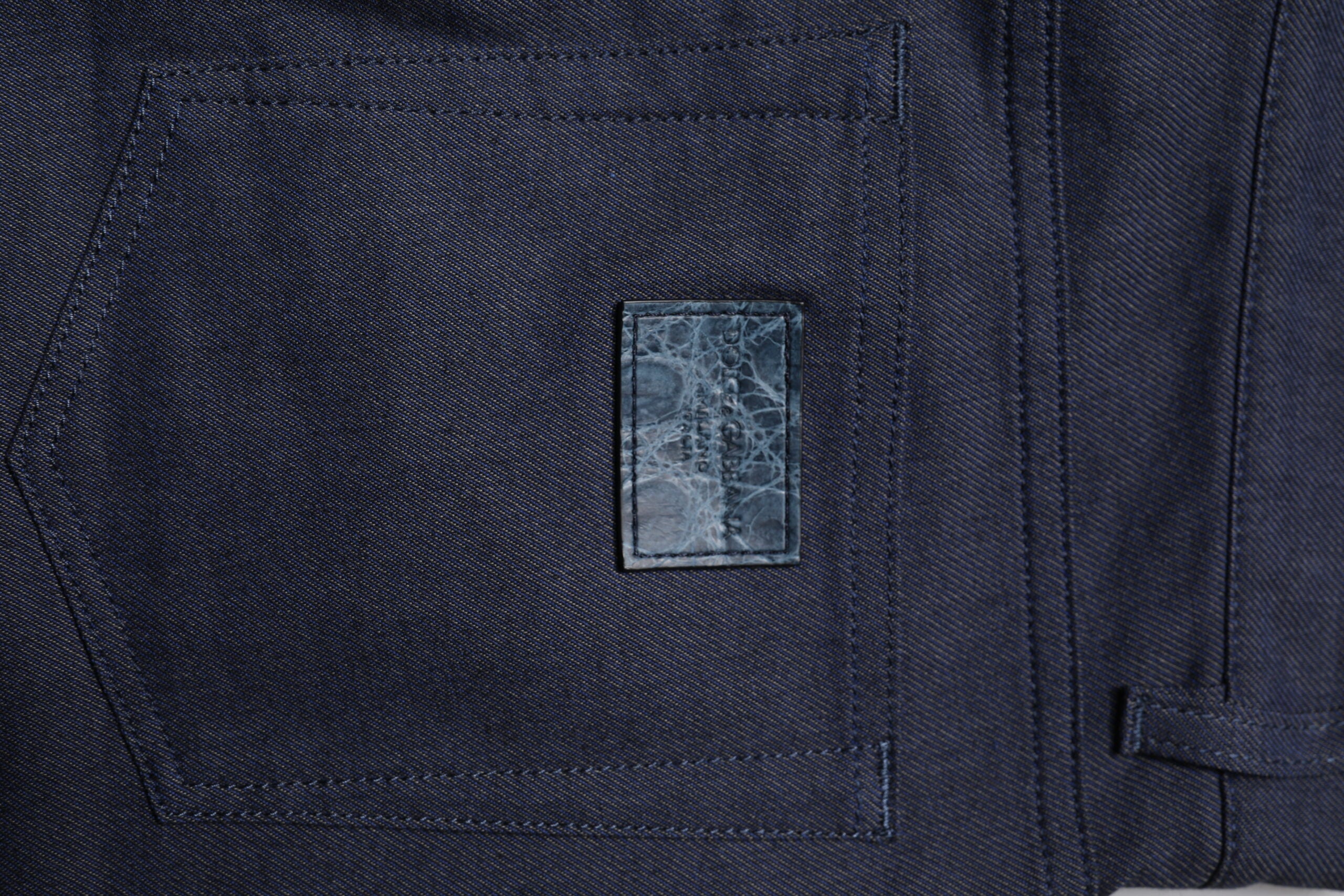 Dolce & Gabbana Dunkelblaue Baumwoll-Stretch-Skinny-Denim-Jeans