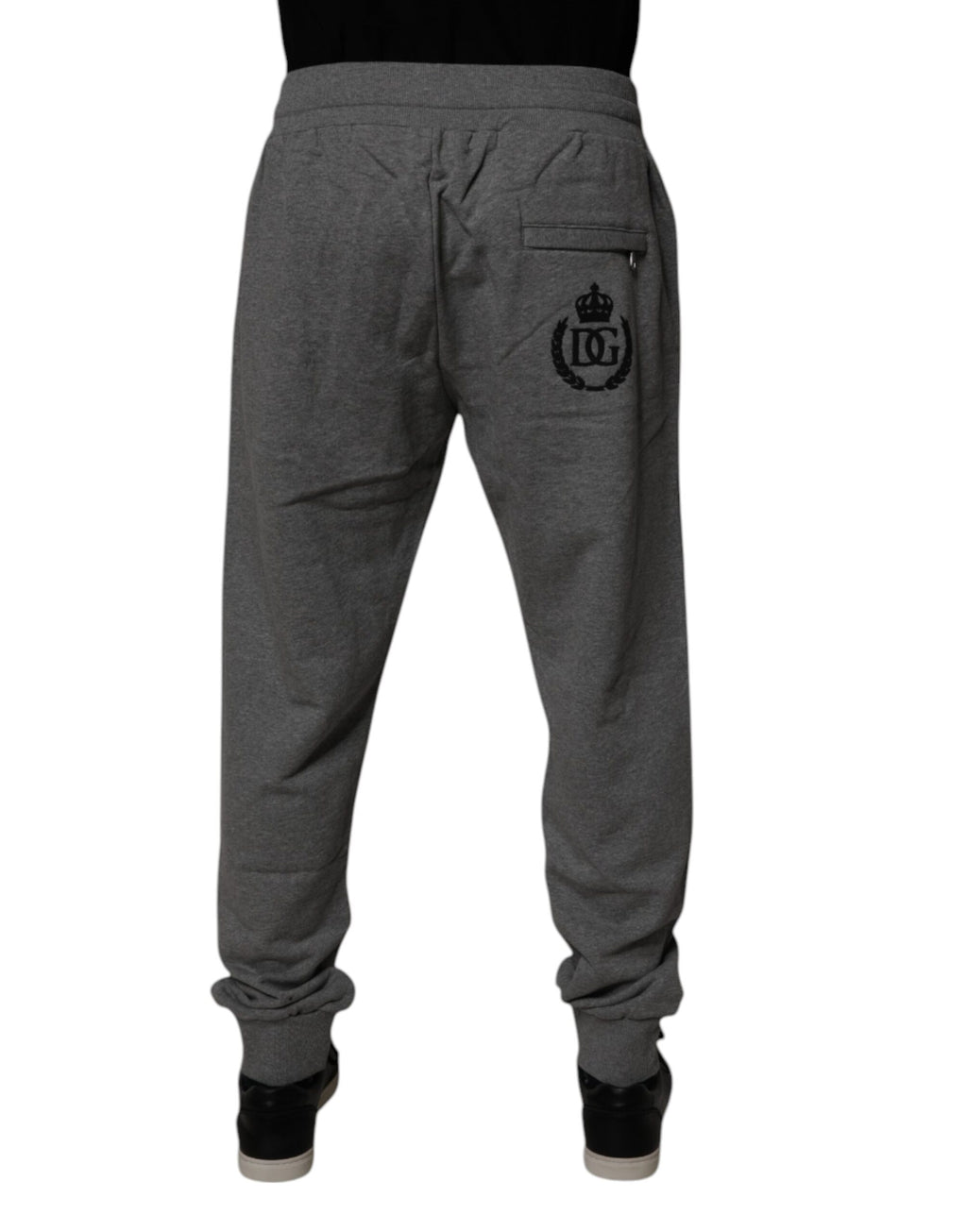 Dolce & Gabbana Graue Logo-Baumwoll-Jogginghose für Männer Jogginghose