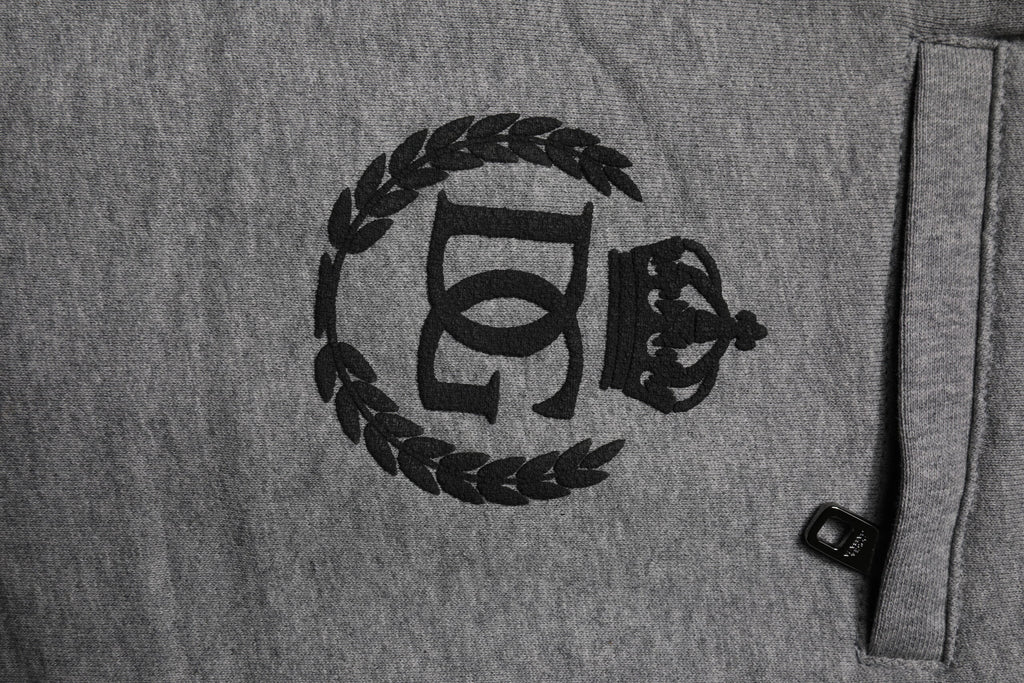 Dolce & Gabbana Graue Logo-Baumwoll-Jogginghose für Männer Jogginghose