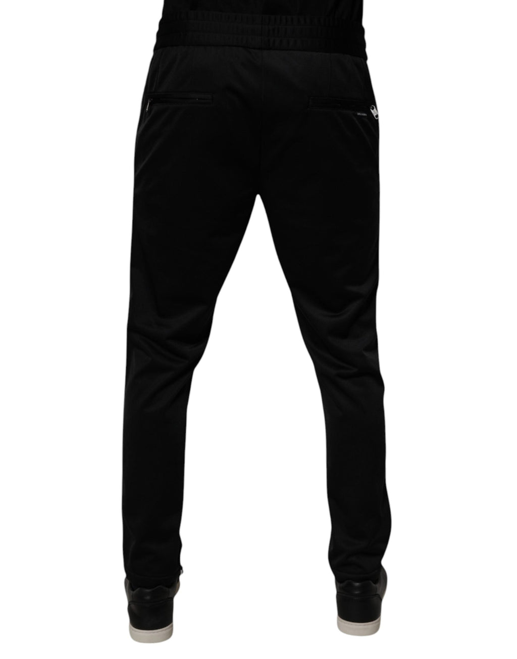 Dolce & Gabbana Schwarze Polyester Herren Jogger Sweatpants Hosen