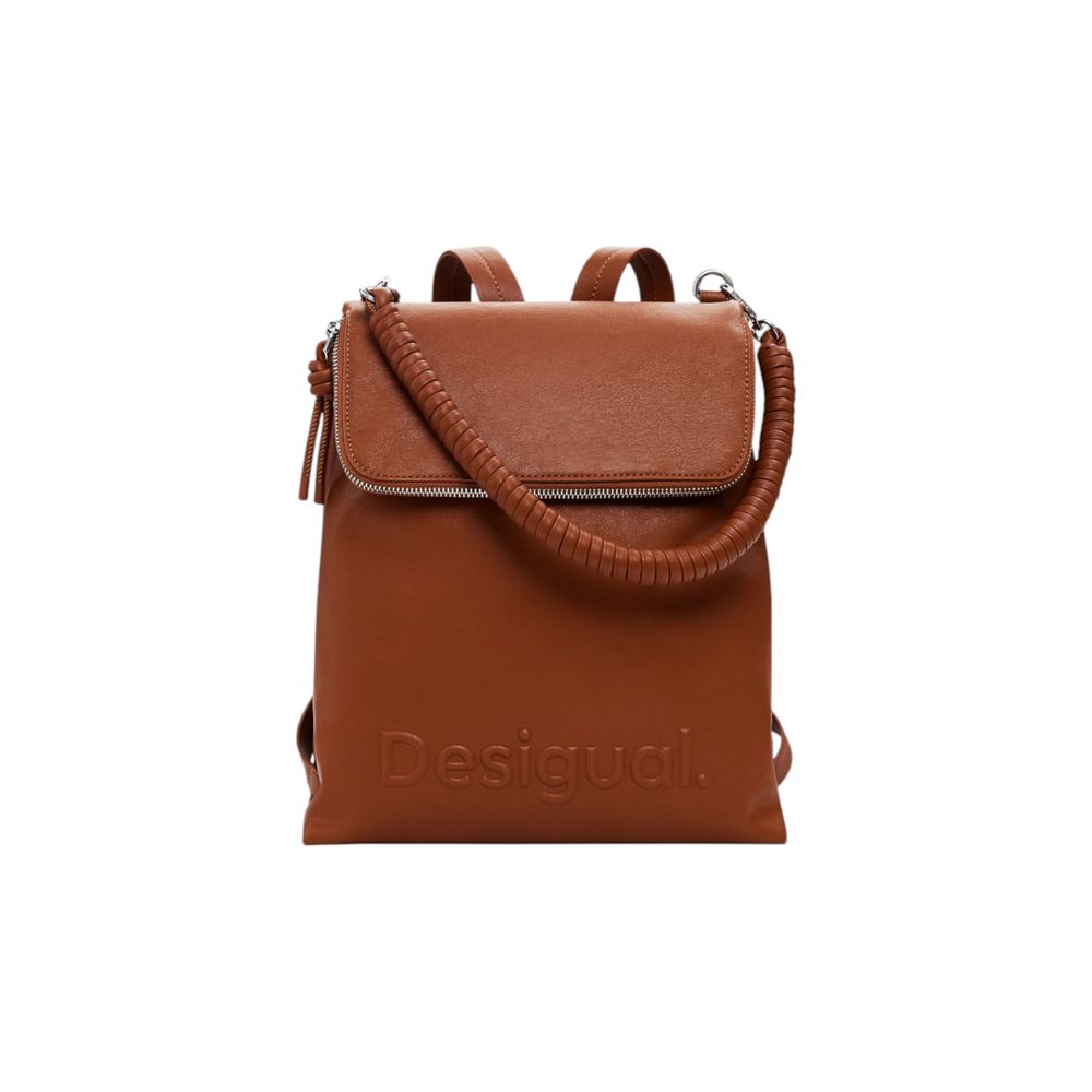 Desigual Brauner Polyethylen-Rucksack