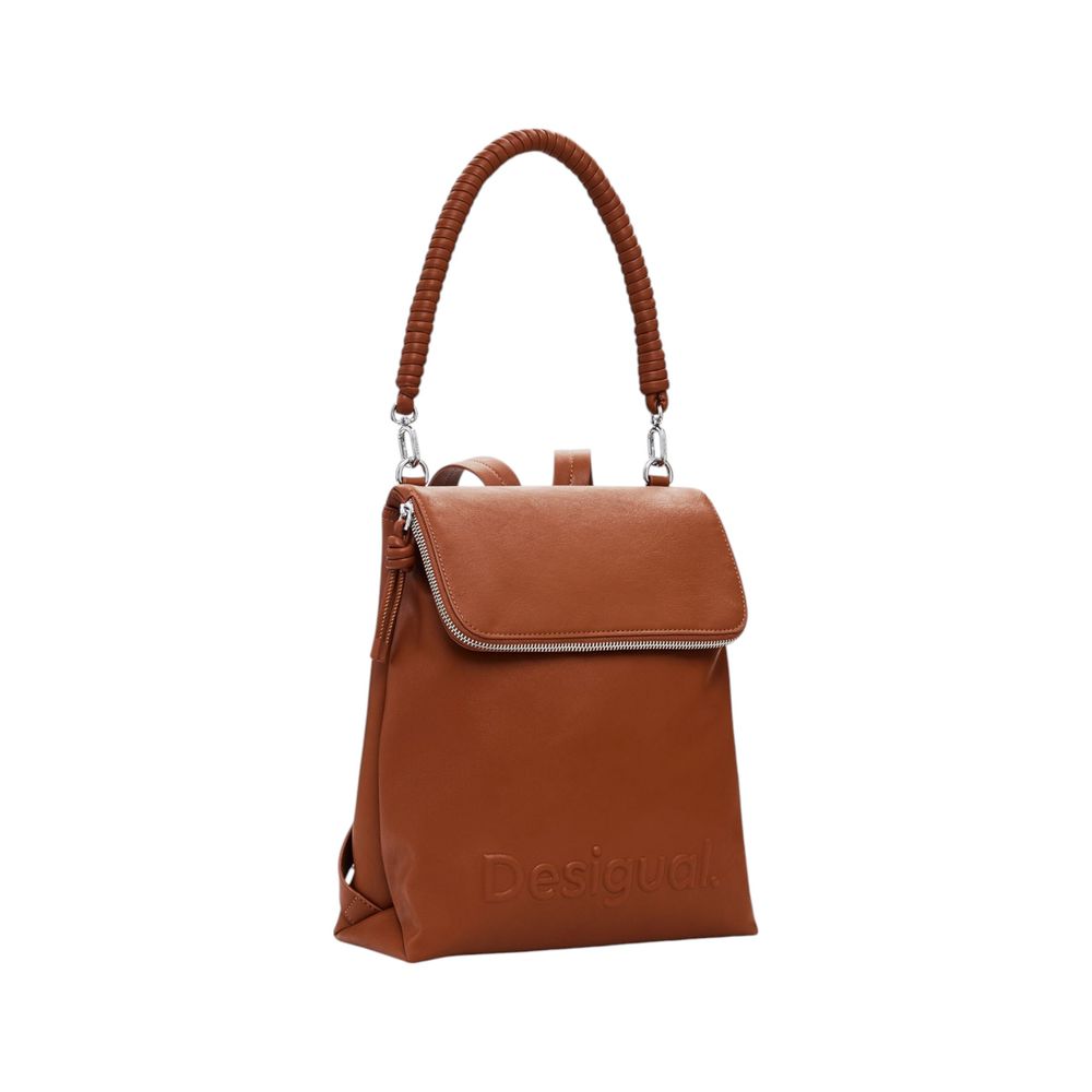 Desigual Brauner Polyethylen-Rucksack