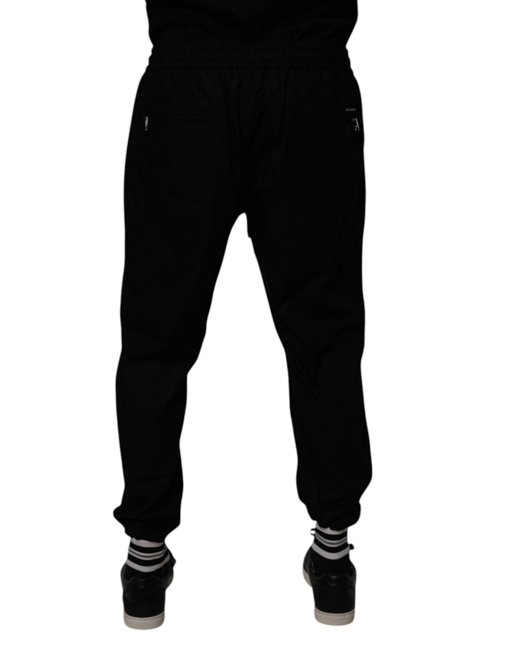 Dolce & Gabbana Schwarz Baumwolle Männer Jogger Sweatpants Hosen