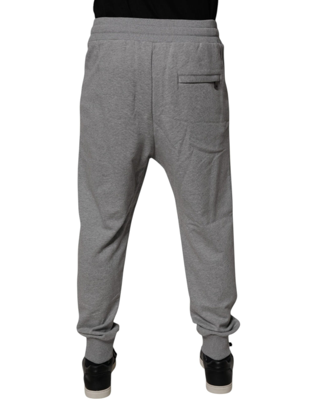 Dolce & Gabbana Graue Logo-Baumwoll-Jogger-Sweatpants für Männer