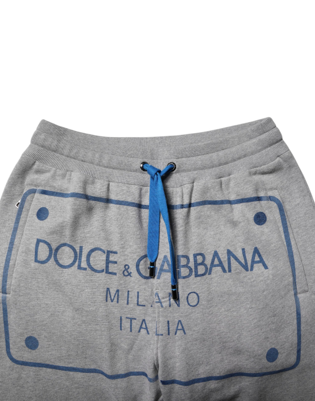 Dolce & Gabbana Graue Logo-Baumwoll-Jogger-Sweatpants für Männer