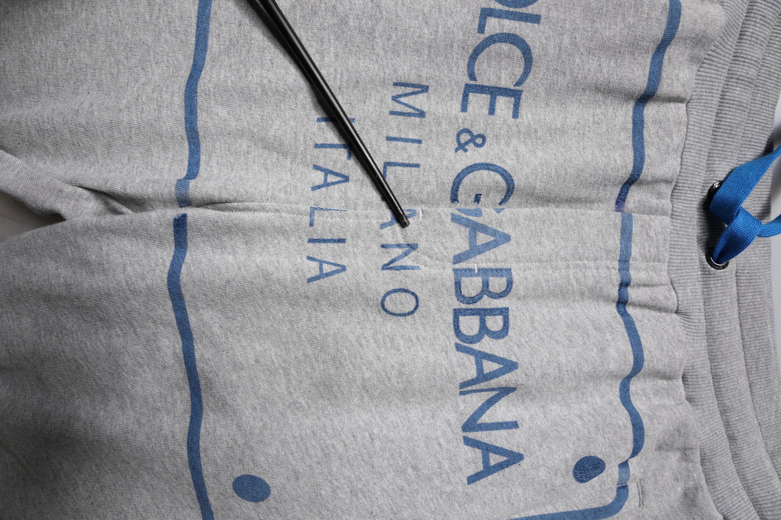 Dolce & Gabbana Graue Logo-Baumwoll-Jogger-Sweatpants für Männer