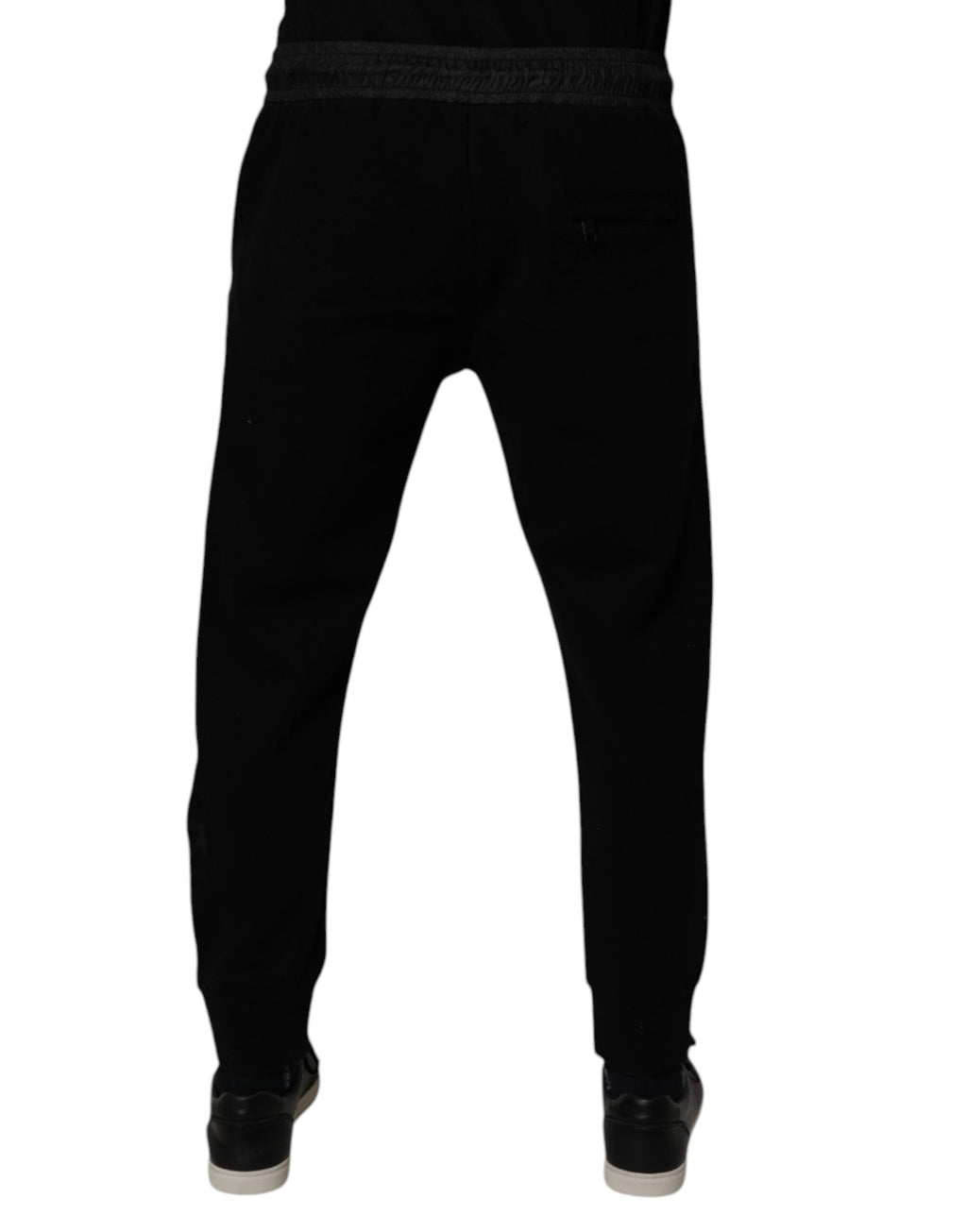 Dolce & Gabbana Schwarze Baumwollmischung Herren Jogger Sweatpants Hosen