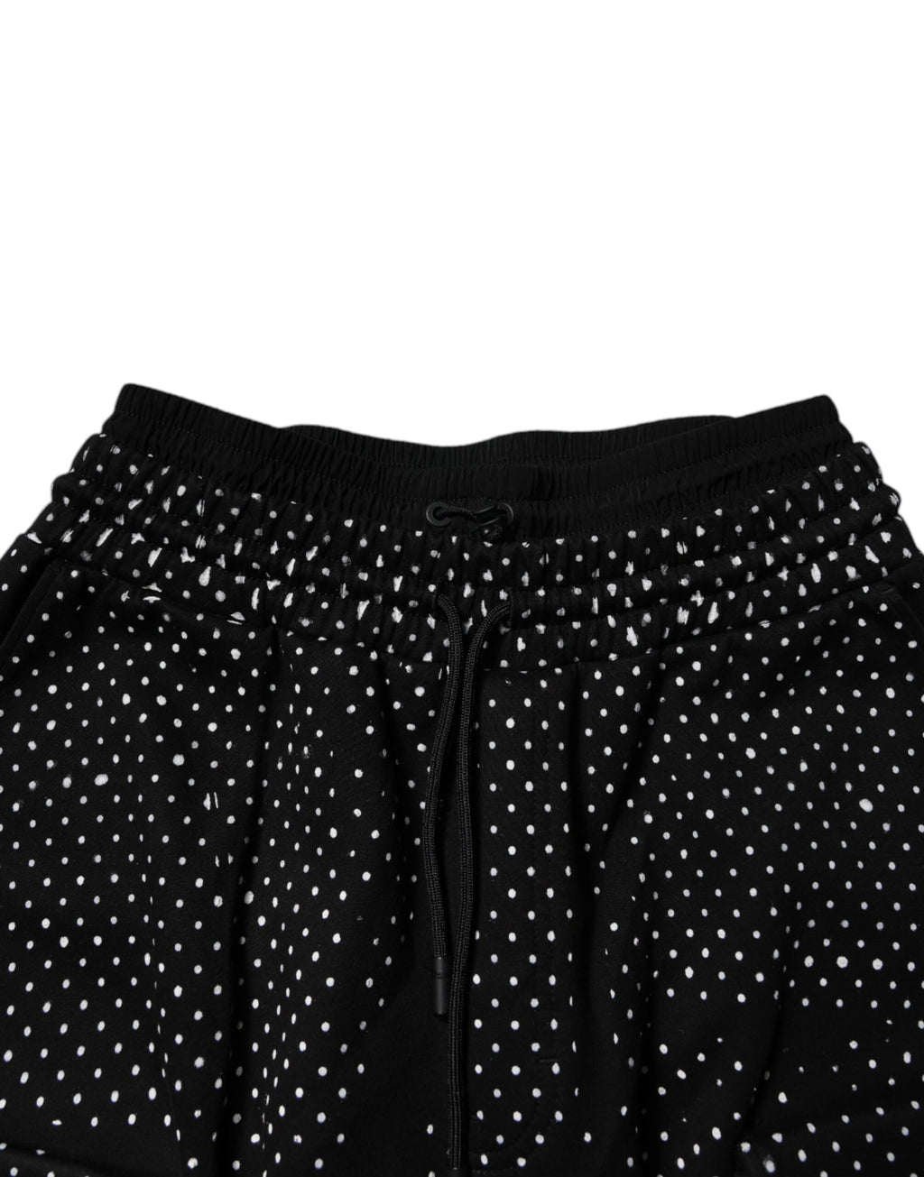 Dolce & Gabbana Schwarze Polka Dot Streifen Cargo Jogger Sweatpants Hose