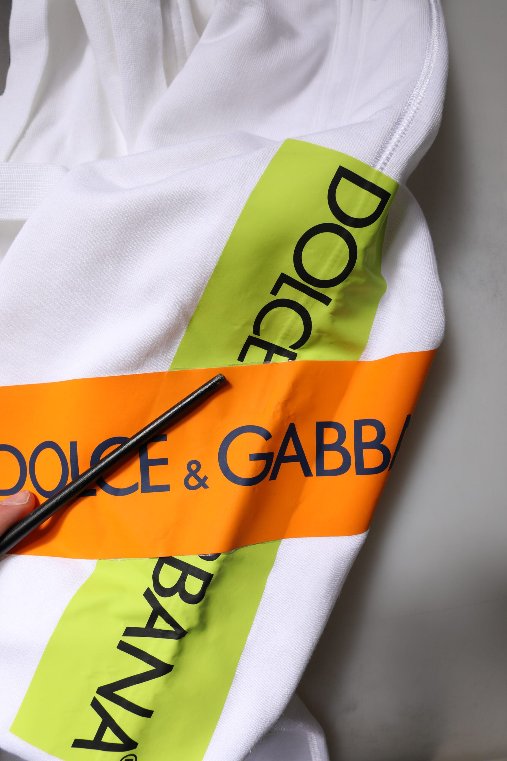 Dolce & Gabbana Weiße Logo Tape Jogginghose aus Baumwolle Jogginghose