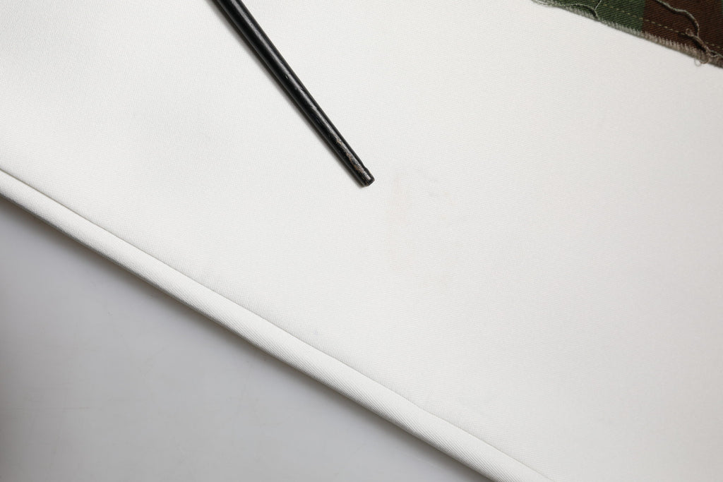 Dolce & Gabbana Weiße Camouflage Patchwork Sweatpants Hose