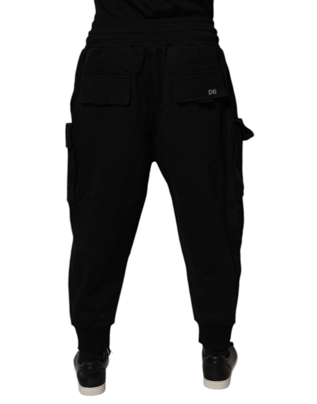 Dolce & Gabbana Schwarze Baumwolle Männer Cargo Jogger Sweatpants Hosen