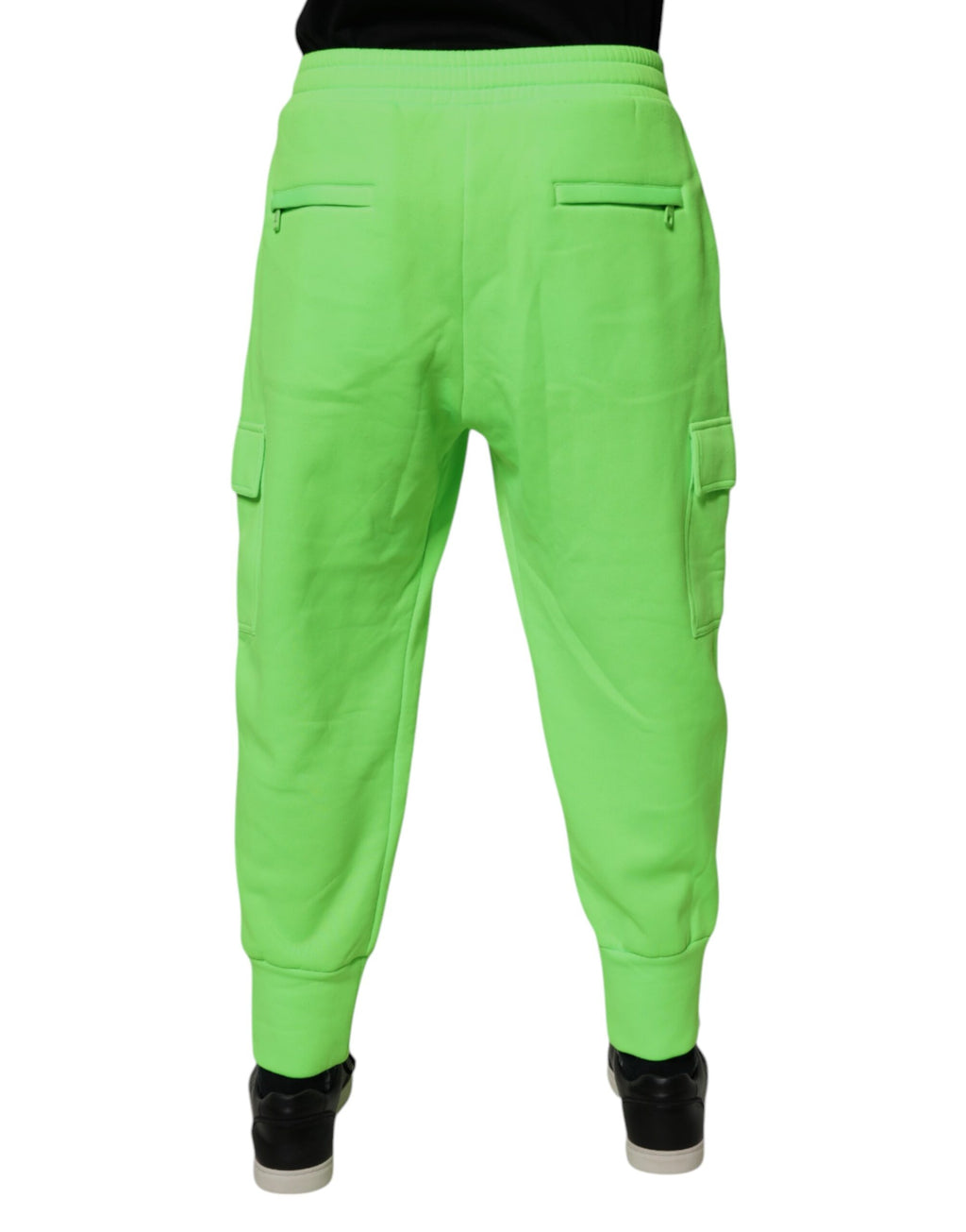 Dolce & Gabbana Neongrüner Cargo-Jogger Männer-Sweatpants Hosen