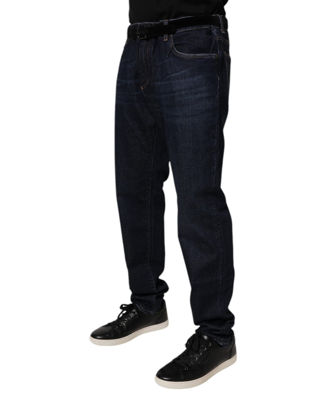 Dolce & Gabbana Dunkelblaue Baumwoll-Stretch-Skinny-Denim-Jeans