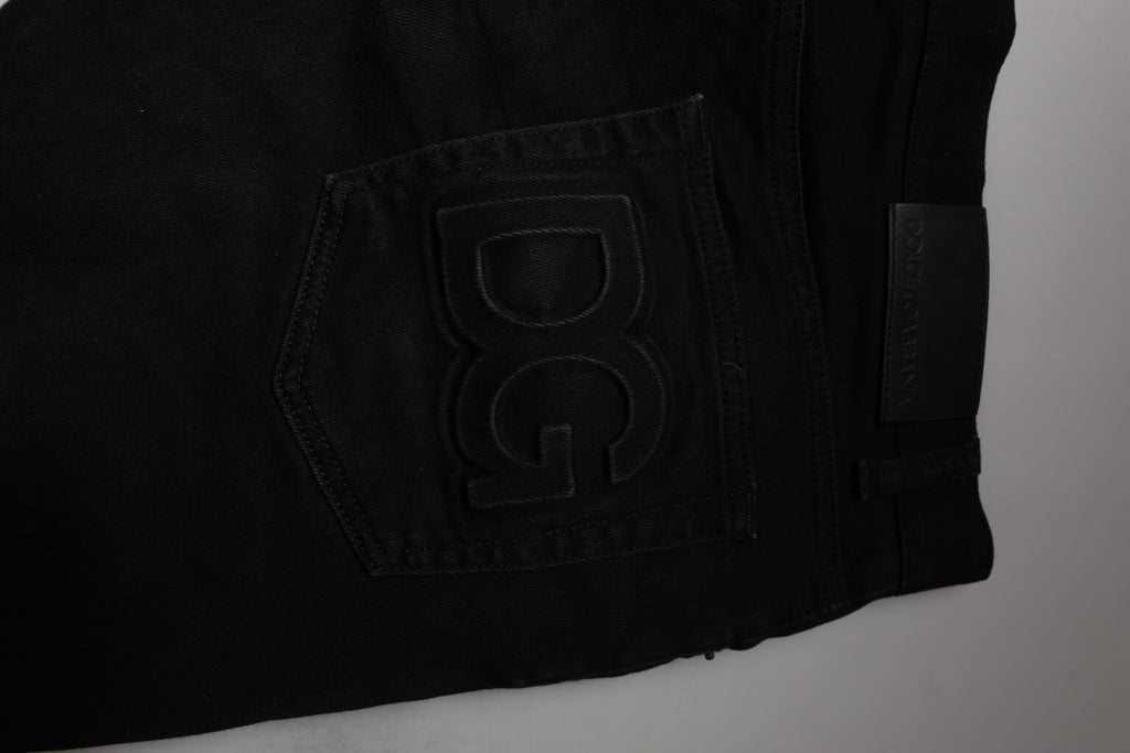 Dolce & Gabbana Schwarze Baumwoll-Stretch-Skinny-Denim-Jeans für Männer