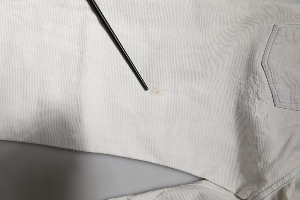 Dolce & Gabbana Weiße Cotton Stretch Skinny Slim Denim Jeans