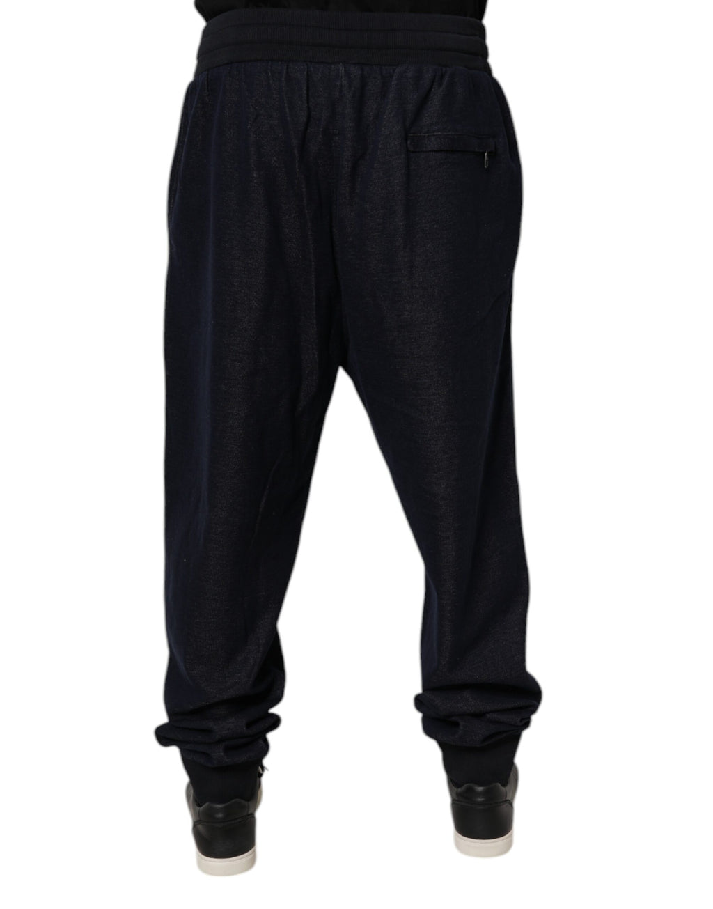 Dolce & Gabbana Schwarze Jacquard-Baumwoll-Jogger-Sweatpants Hose