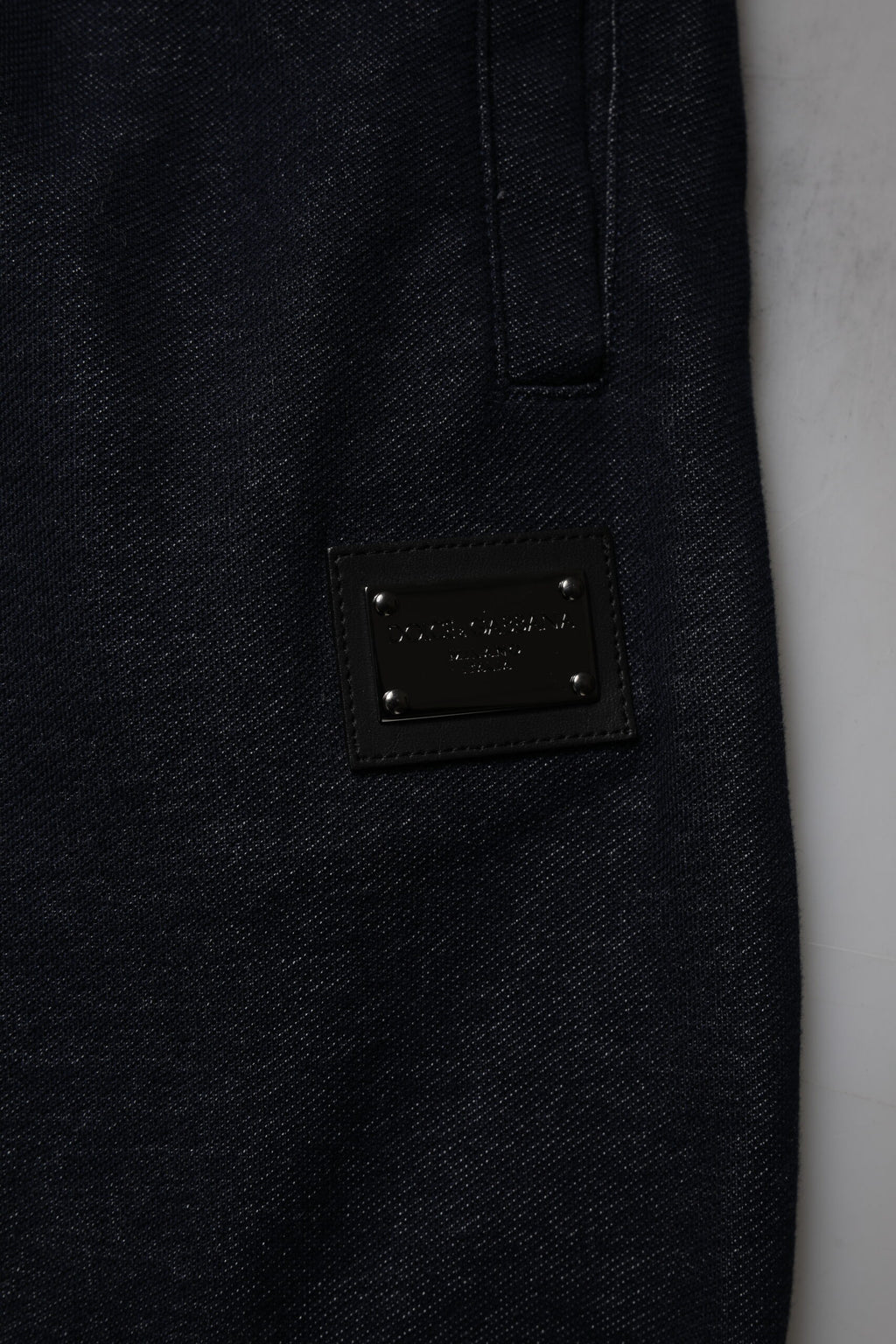 Dolce & Gabbana Schwarze Jacquard-Baumwoll-Jogger-Sweatpants Hose